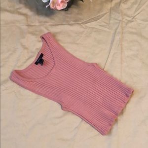 Knit crop tank top
